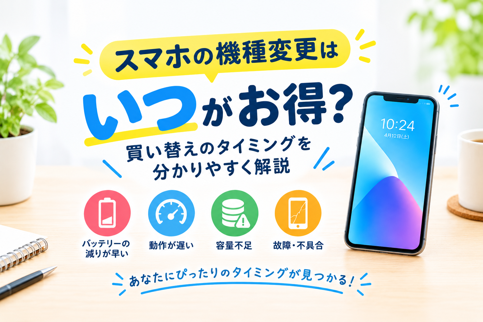 スマホの機種変更はいつがお得?買い替えのタイミングを分かりやすく解説